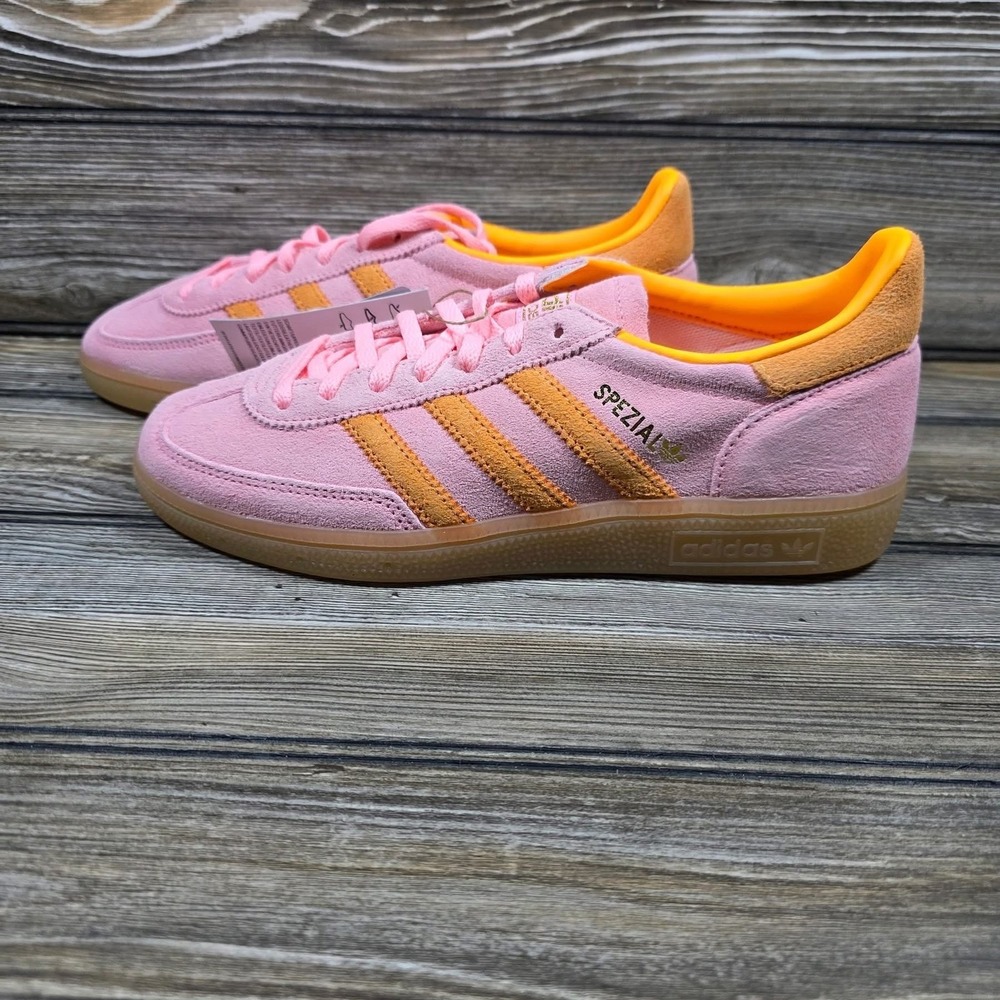 Adidas Handball Spezial W‎ Pink Orange Gum Bottom Shoes Women's Size 7 New